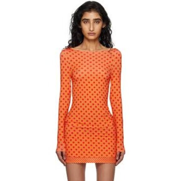 Miaou Amelia Top in Red Polka Dot Small New Womens Long Sleeve Tee - Picture 11 of 16